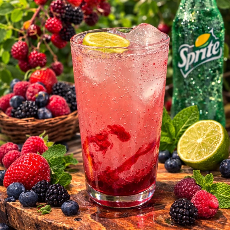 ARİBERRİE (TATLI-EKŞİ) orman meyve,sprite,limon,buz 